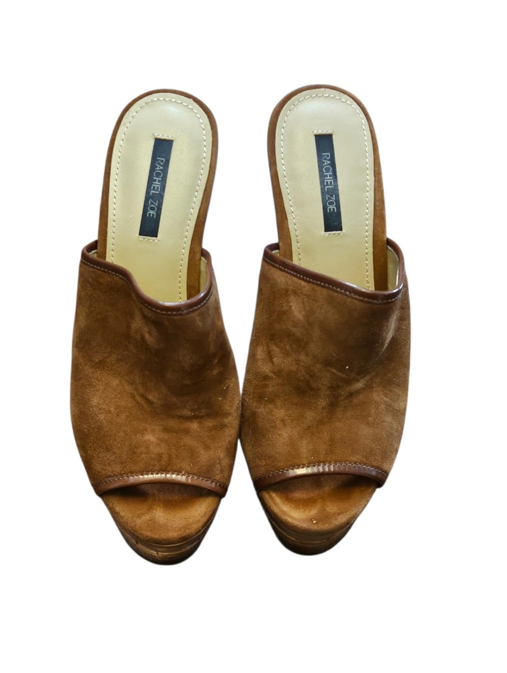 Rachel Zoe Eddie Kid Suede And Patent Lea Platform in Toasted Caramel Brown - Picture 3 of 8